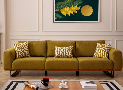 Italienische Sofa Couch Polster 4 Sitzer Möbel 270cmTextil Couchen Neu